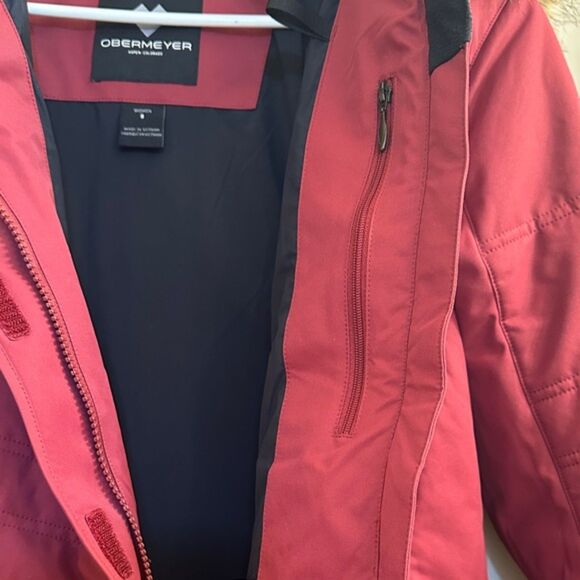 Obermeyer Womens Tuscany II Jacket Fur Trimmed Zip Up Size 8 Pockets Ski Snow - Picture 8 of 16